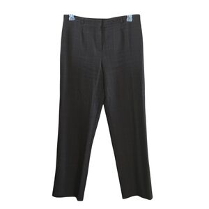 White Stag Womens 10 Coffee House Brown Windowpane Checks Dress Pants Trousers